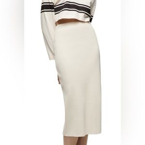 Zara White Midi Skirt (NWT)